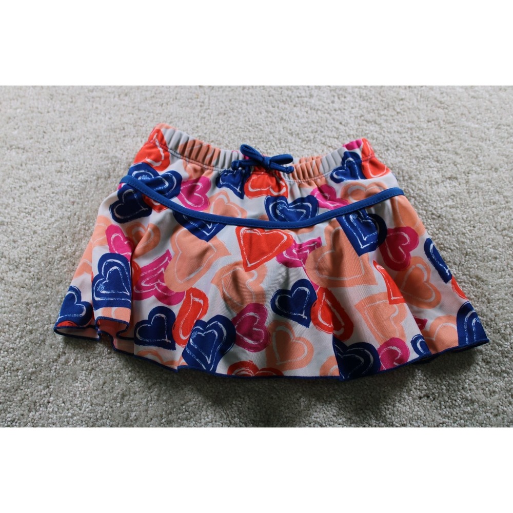 UV Skinz Girls Swim Skirt 4T Heart Print Polyester Spandex